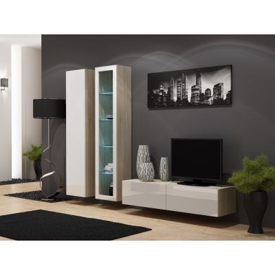 2. TV-Schrank VIGO '140' 30/140/40 Sonoma/Weiß-Kombination