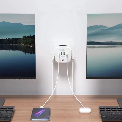 5. Tech-Protect PCL3x4 Steckdosenleiste, 2x USB-A, 2x USB-C, 3x AC Typ Schuko - Weiß
