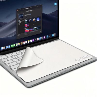 Tech-Protect Poliertuch, Mikrofaser-Bildschirmreinigungstuch für Laptops (13–14 Zoll) – Grau
