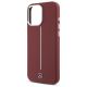 6. Mercedes Silikonhülle mit weißem Streifen und MagSafe-Funktion für iPhone 16 Pro Max – Rot