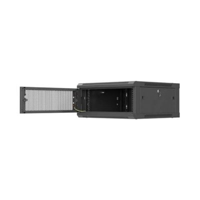 7. LANBERG Wandregalschrank 19" 4HE 600x600 SCHWARZ PERFORIERTÜREN (FLACHVERPACKT)