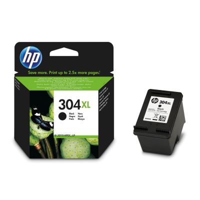 40. HP Schwarze Tintenpatrone HP 304XL, HP304XL=N9K08AE, 300 Seiten