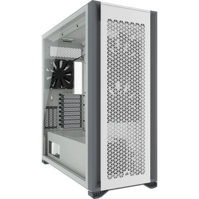 Corsair | PC-Gehäuse mit Seitenwänden aus gehärtetem Glas | 7000D Luftzirkulation | Weiß | Full-Tower | Netzteil inklusive | ATX-Format