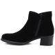 3. Schwarze Damen-Ankle-Boots aus Leder mit Blockabsatz, Sergio Leone BT-52-S