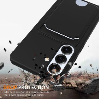 2. Samsung Galaxy S26 TPU-Hülle mit Kartenhalter und Umhängeband – Schwarz