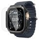 3. Spigen Rugged Armor Schutzhülle + 9H-Hartglas für Apple Watch Ultra 49 mm – Mattschwarz