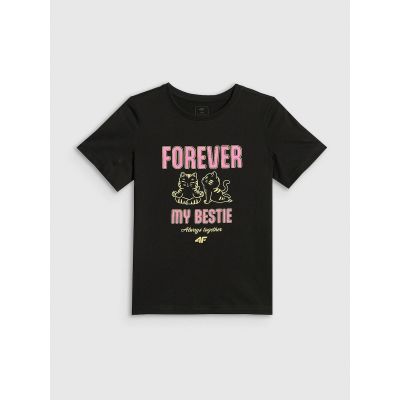 6. Mädchen-T-Shirt mit Aufdruck, regulär, Größe 4F 4FJRAW26TTSHF4240-20S