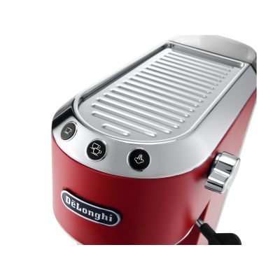 3. DeLonghi Dedica Style EC 685.R Siebträger-Espressomaschine (1300 W; Farbe Rot)