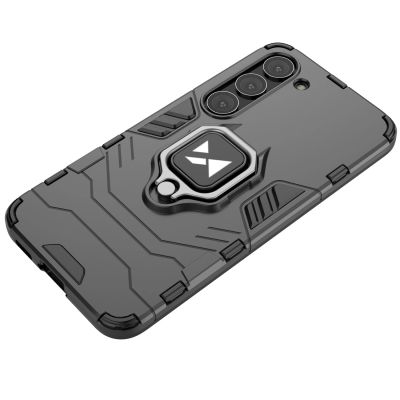 16. Wozinsky Ring Armor Hülle für Samsung Galaxy S23+ gepanzerte Hülle magnetischer Haltering schwarz