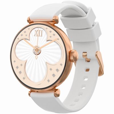 2. Smartwatch Gravity Roségold Weiß 2 Armbänder GT26-2