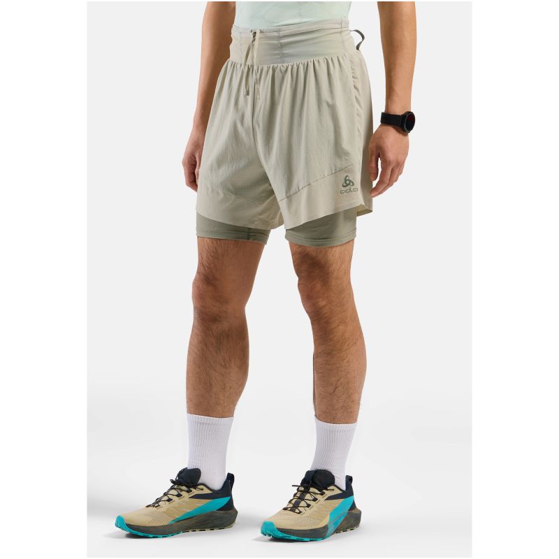 2. Herren-Shorts Odlo X-ALP TRAIL 6 INCH 2-in-1, grau