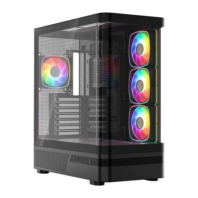 2. MODECOM VOLCANO AQ 100 ARGB MIDI SCHWARZES GEHÄUSE