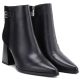 4. Schwarze Damen-Ankle-Boots aus Leder mit hohem Absatz, D&A S.Barski CR62-3477