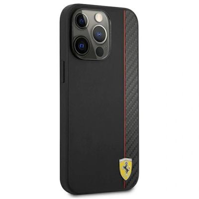 4. Ferrari FESAXHCP13XBK iPhone 13 Pro Max 6,7" czarny/black hardcase On Track Carbon Stripe