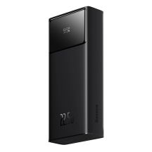 Baseus Star-Lord 20000mAh 22,5W Powerbank mit Digitalanzeige und 30cm USB-C 3A Kabel – Schwarz