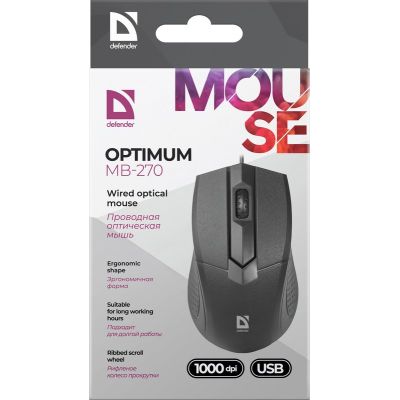 3. Defender Mouse Optimum MB-270 Optical 1000dpi 3P