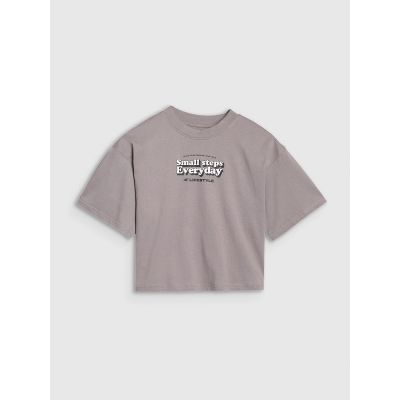 5. Oversize-Crop-Top mit Print für Mädchen 4F 4FJRSS25TTSHF2587-83S