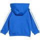 10. adidas Essentials Tiberio 3-Streifen Fleece-Trainingsanzug für Kinder Blau KC6004