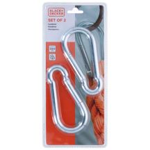 Stahlkarabiner, 2 Stück, Black + Decker