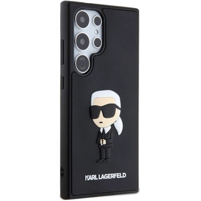 4. Karl Lagerfeld 3D Rubber Ikonik Case für Samsung Galaxy S24 Ultra - Schwarz