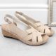19. Rieker W RKR682 bequeme Ledersandalen beige