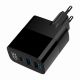 7. GEMBIRD 3-Port-GaN-USB-Schnellladegerät (PD) (2x USB-A + 1x USB Typ-C), 30 W, LCD, Schwarz
