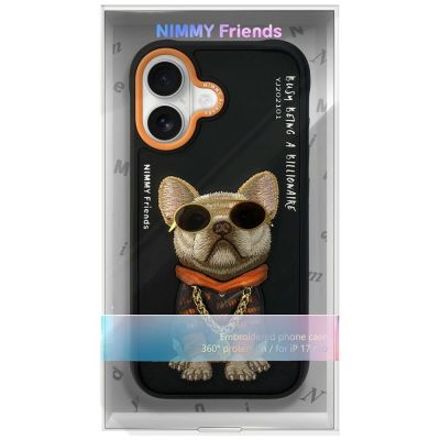 9. Nimmy Glasses Cool Dog iPhone 17 Hülle - Schwarz