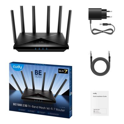 6. CUDY WR11000 2,5G Wi-Fi 7 Tri-Band Router