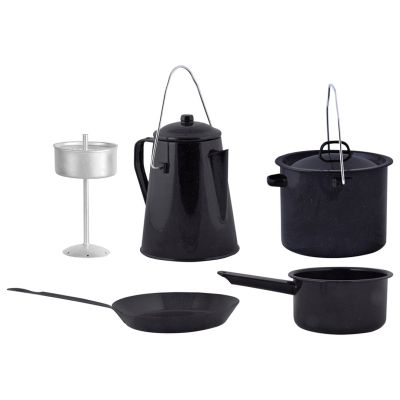 Esschert Design FF215 Campingküchenbesteck-Set Schwarz