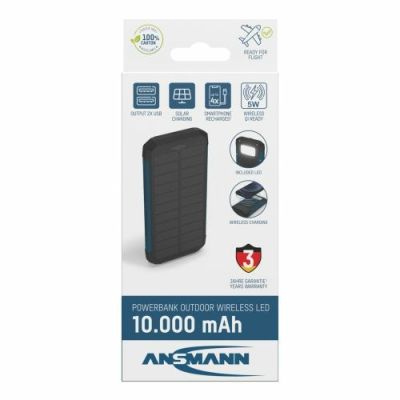 3. Ansmann PB212W Lithium-Polymer-Akku (LiPo) 10000 mAh Schwarz, Blau