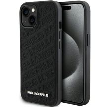 Karl Lagerfeld Quilted K Pattern Hülle für iPhone 15 – Schwarz