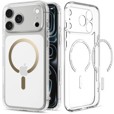 2. Spigen Ultra Hybrid MagSafe Hülle für iPhone 18 Pro Max / 17 Pro Max – Transparent Gold
