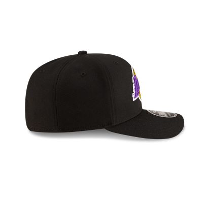 4. New Era 9SEVENTY Los Angeles Lakers NBA Team Schwarze Stretch-Snapback-Kappe - 60755450