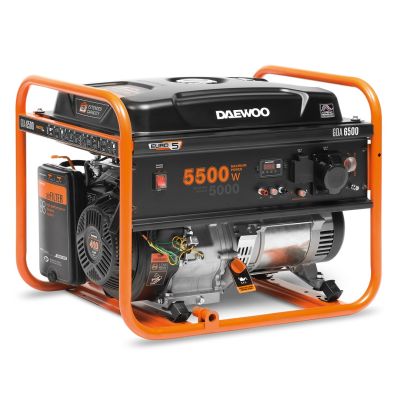 7. Daewoo GDA 6500 Generator, 5000 W, 30 l, Benzin, Orange/Schwarz