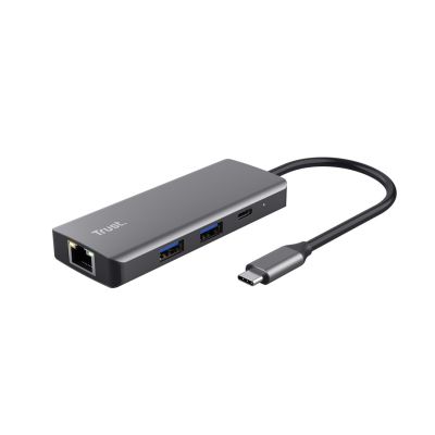 Trust DALYX 6-in-1 USB-C Multi-Port-Adapter Silber