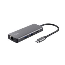 Trust DALYX 6-in-1 USB-C Multi-Port-Adapter Silber