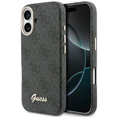 Guess 4G Script MagSafe Hülle für iPhone 17 - Schwarz