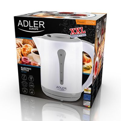 4. Adler AD 1244 Wasserkocher (2200W 2,5l; blau)