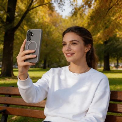 8. Tech-Protect Magmat MagSafe Hülle für Samsung Galaxy A57 5G – Mattgrau