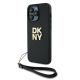 DKNY Wrist Strap Stock Logo Hülle für iPhone 14 Pro Max – Schwarz