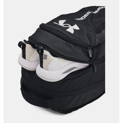 5. Under Armour UA Hustle 6.0 Rucksack, Wanderrucksack, Schwarz, Polyester