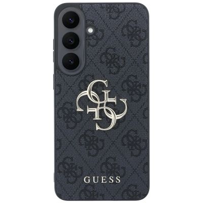 3. Guess Leder-Schutzhülle mit Metalllogo für Samsung Galaxy S26 FE – Schwarz