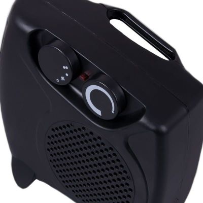 6. ELDOM Heizlüfter HL8C TERMII 2000W, Schwarz, Stufenlose Temperaturregelung, Thermostat, Kaltluft