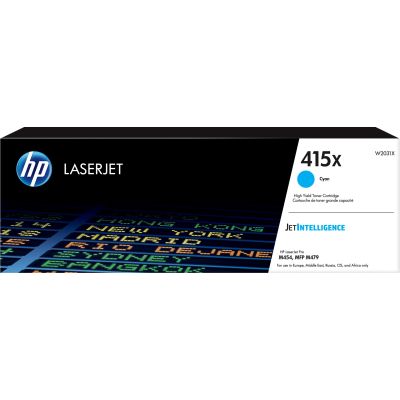 2. HP 415X Cyan-Toner, HP415X=W2031X, 6000 Seiten