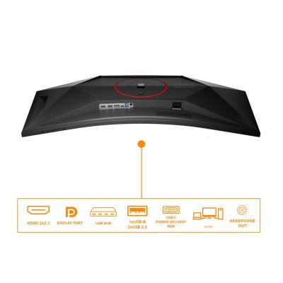 4. AOC G4 CU34G4ZCA Computermonitor 86,4 cm (34") 3440 x 1440 px Wide Quad HD Schwarz, Rot