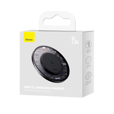 6. Baseus BS-W530 15W Induktionsladegerät + USB-C-Kabel – USB C 24W 1m – Schwarz