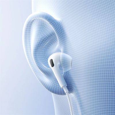 7. Baseus Encok HZ19 Kabelgebundene In-Ear-Kopfhörer mit Mini-Klinkenstecker – Weiß