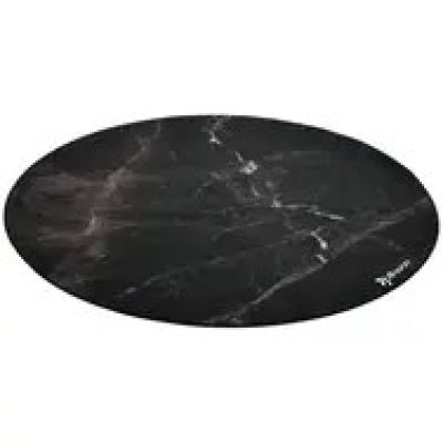 6. Arozzi Zona Runde Bodenmatte Schwarz, Marmoroptik Mikrofaser, Gummi
