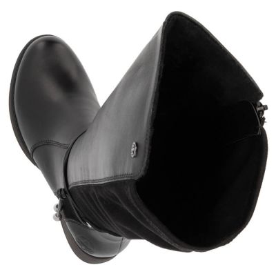6. Damen-Lederstiefel im Offiziersstil, gefüttert, schwarz Rieker Z9564-00