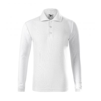 2. Kinder-Pique-Poloshirt LS (Weiß)